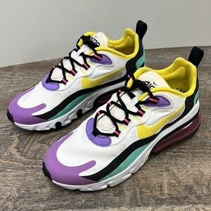 Nike Air Max 270 React Geometric Abstract AT6174-101 Multi-Color Sneakers W 6.5